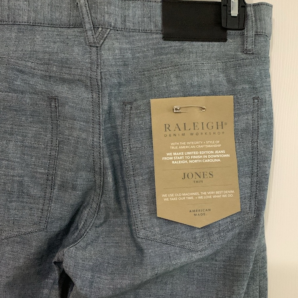 Raleigh Denim Jeans Jones Thin Straight Leg Jeans Pants Size 32 - Picture 4 of 12